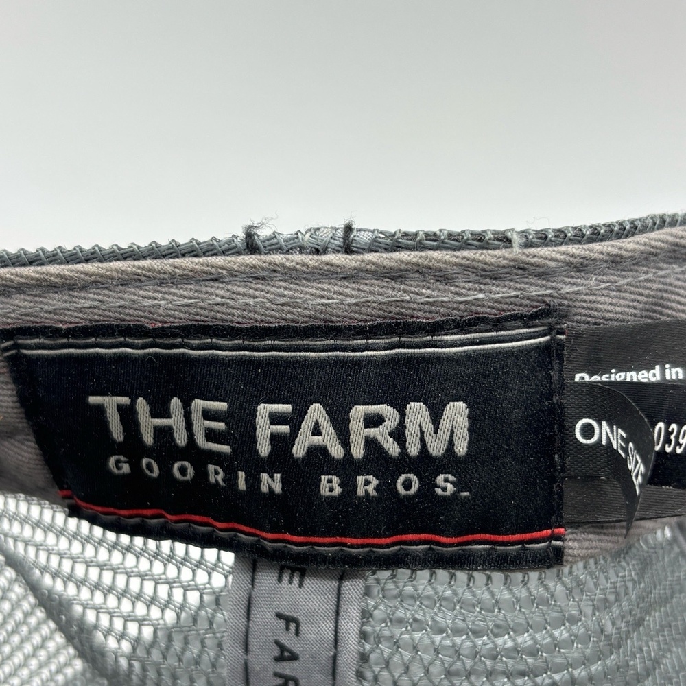 Goorin Bros The Farm Silver Fox Trucker Hat Gray Mesh Snapback Cap Patch - Picture 9 of 9